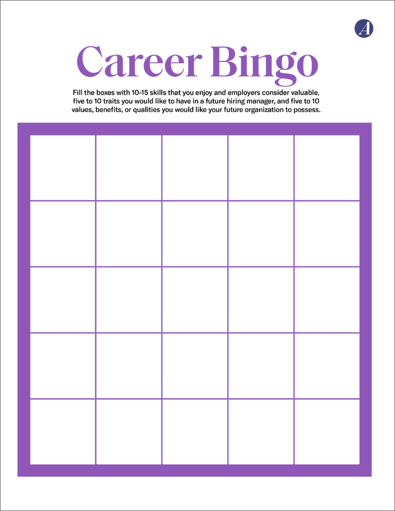 ¿Buscas trabajo? Juega a Career Bingo.